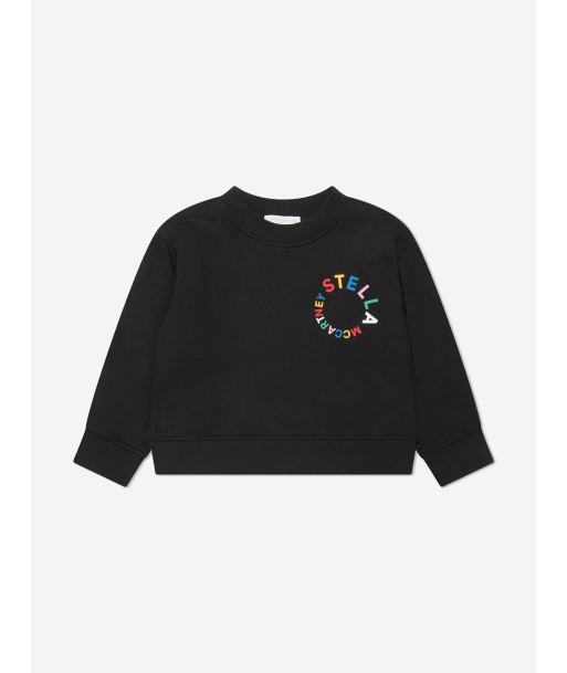 Stella McCartney Girls Logo Sweatshirt in Black pas cher chine