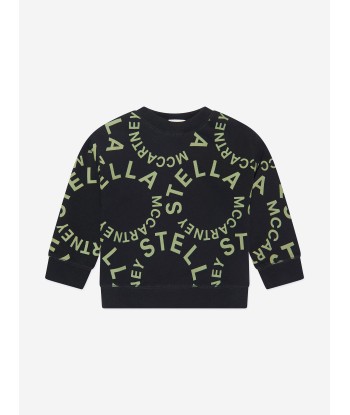 Stella McCartney Boys Logo Sweatshirt in Black livraison gratuite