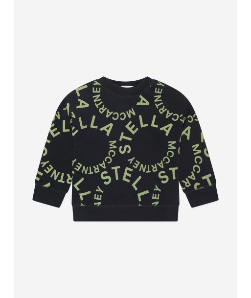 Stella McCartney Boys Logo Sweatshirt in Black livraison gratuite