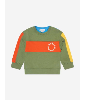 Stella McCartney Boys Logo Sweatshirt in Green pas cher chine