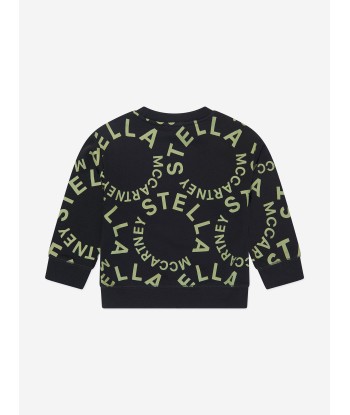 Stella McCartney Boys Logo Sweatshirt in Black livraison gratuite