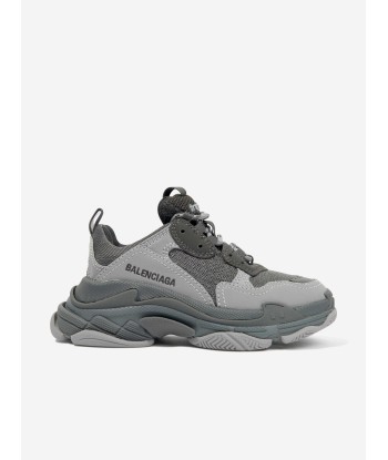 Balenciaga Kids Triple S Trainers in Grey prix pour 