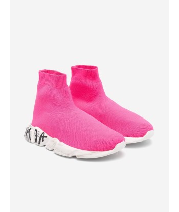 Balenciaga Kids Sole Graffiti Speed Trainers in Pink vente chaude votre 