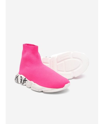 Balenciaga Kids Sole Graffiti Speed Trainers in Pink vente chaude votre 