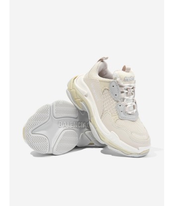 Balenciaga Kids Triple S Trainers in Ivory france