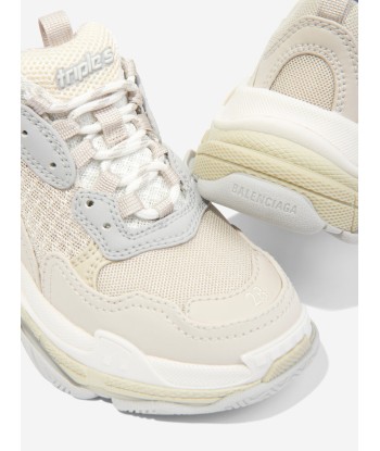 Balenciaga Kids Triple S Trainers in Ivory france