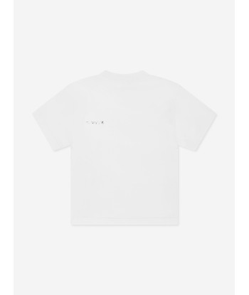 Balenciaga Kids Logo T-Shirt in White de l' environnement