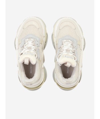 Balenciaga Kids Triple S Trainers in Ivory france