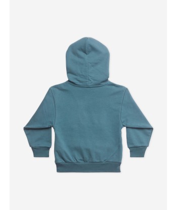 Balenciaga Kids Logo Hoodie in Teal de l' environnement