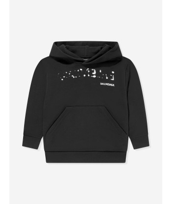 Balenciaga Kids Classic Hoodie in Black le des métaux précieux