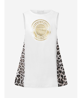 Roberto Cavalli Girls Dress - & Leopard Print Cotton Jersey Dress paiement sécurisé