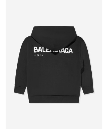 Balenciaga Kids Classic Hoodie in Black le des métaux précieux