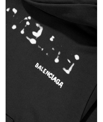 Balenciaga Kids Classic Hoodie in Black le des métaux précieux