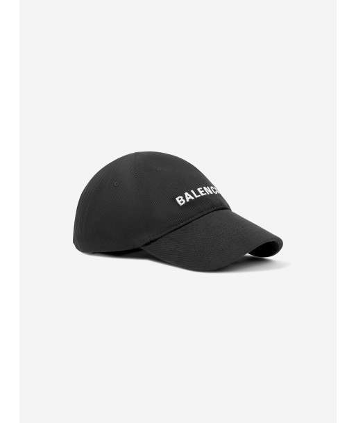 Balenciaga Kids Logo Cap in Black est présent 