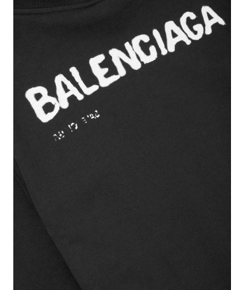 Balenciaga Kids Classic Hoodie in Black le des métaux précieux