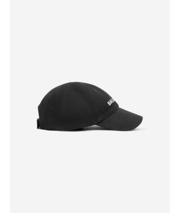 Balenciaga Kids Logo Cap in Black est présent 