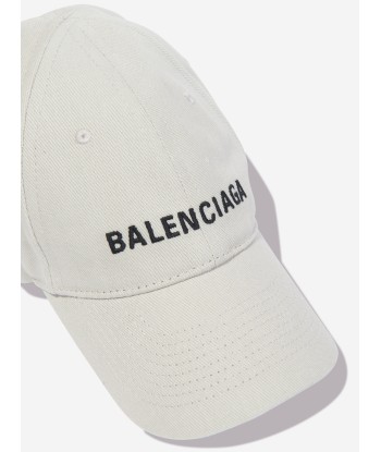 Balenciaga Kids Logo Cap in Ivory paiement sécurisé