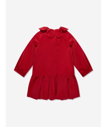 KENZO Girls Palatine Velvet Dress in Red les ligaments