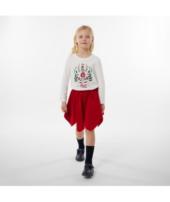 KENZO Girls Palatine Velvet Skirt in Red la colonne vertébrale