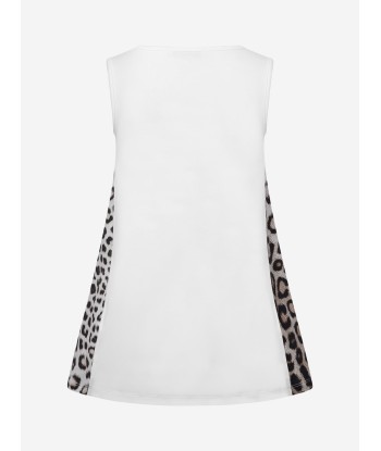 Roberto Cavalli Girls Dress - & Leopard Print Cotton Jersey Dress paiement sécurisé