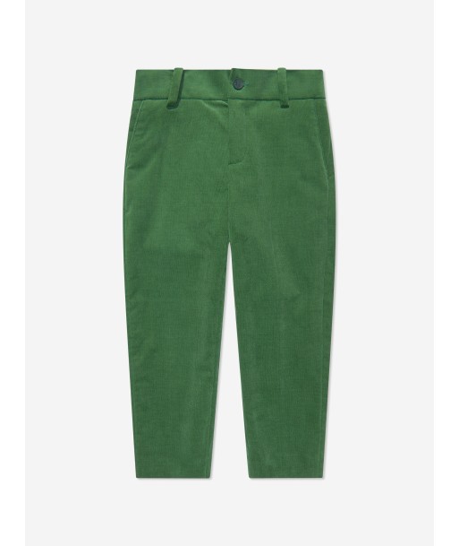 KENZO Boys Velvet Trousers in Green 50% de réduction en Octobre 2024