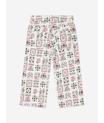 KENZO Girls  Seasonal Print Trousers in Ivory Véritable concentré