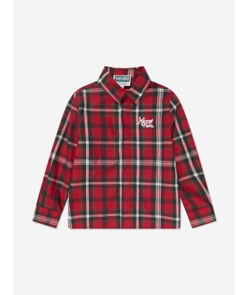 KENZO Boys Checked Shirt in Red sélection de produits