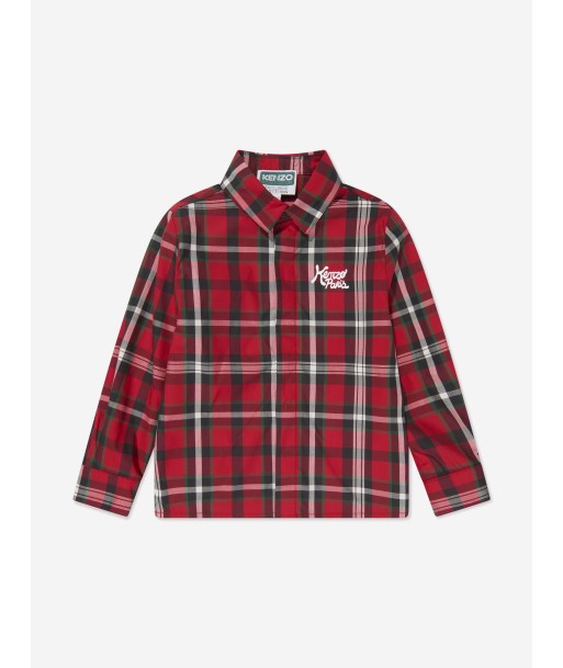 KENZO Boys Checked Shirt in Red sélection de produits