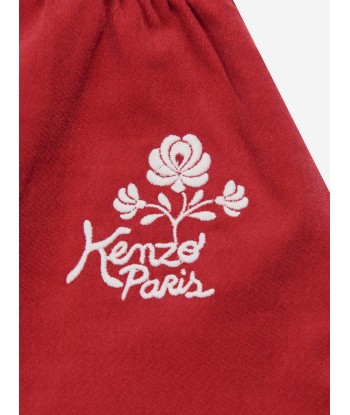 KENZO Girls Palatine Velvet Skirt in Red la colonne vertébrale