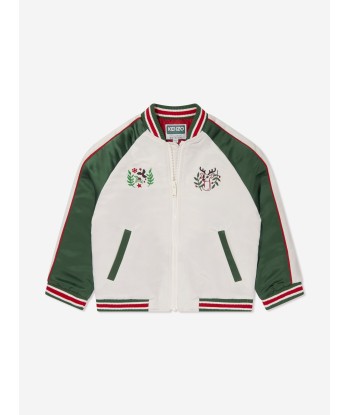 KENZO Boys Satin Jacket in Ivory le concept de la Pate a emporter 