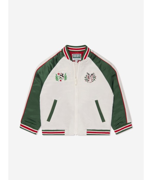 KENZO Boys Satin Jacket in Ivory le concept de la Pate a emporter 