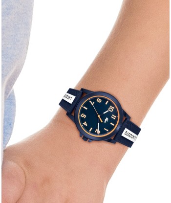 Lacoste Boys Logo Strap Rider Watch in Navy (36mm) Economisez 