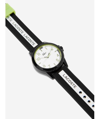 Lacoste Boys Logo Strap Rider Watch in Black (36mm) Comparez et commandez 