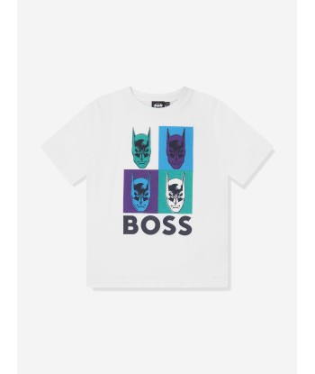 BOSS Boys Batman Logo T-Shirt in White commande en ligne