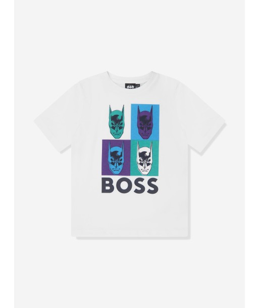 BOSS Boys Batman Logo T-Shirt in White commande en ligne