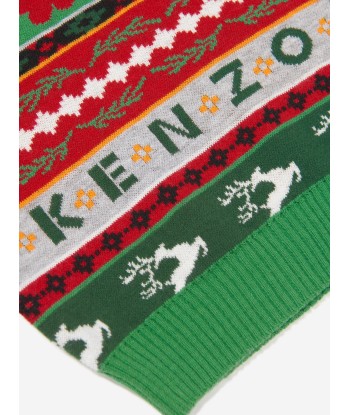 KENZO Kids Seasonal Knitted Jumper in Green 2 - 3 jours ouvrés.