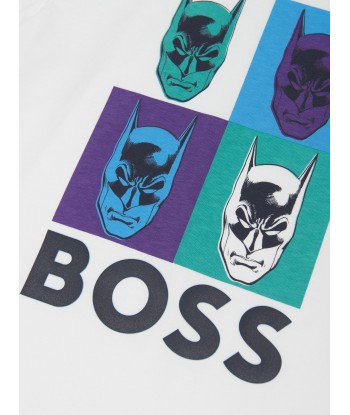 BOSS Boys Batman Logo T-Shirt in White commande en ligne