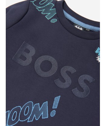 BOSS Boys Logo Sweatshirt in Navy Le MVP de beaucoup