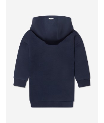 BOSS Girls Hooded Sweater Dress in Navy Faites des économies