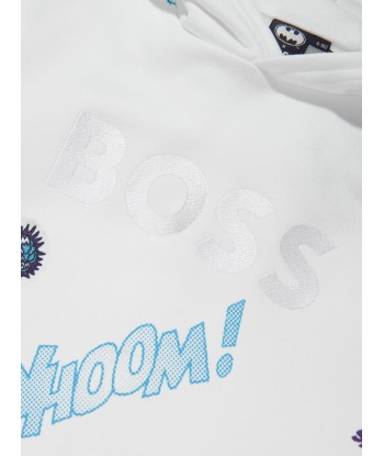 BOSS Girls Logo Hoodie in White du meilleur 