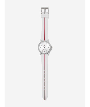 Tommy Hilfiger Girls Logo Strap Watch in White 32mm (One Size) s'inspire de l'anatomie humaine