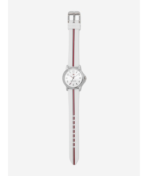 Tommy Hilfiger Girls Logo Strap Watch in White 32mm (One Size) s'inspire de l'anatomie humaine