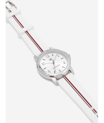 Tommy Hilfiger Girls Logo Strap Watch in White 32mm (One Size) s'inspire de l'anatomie humaine