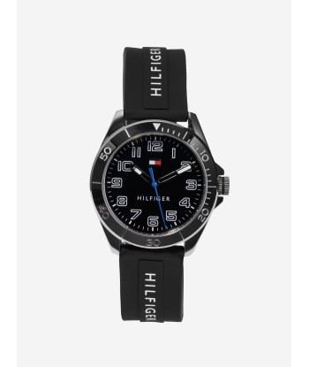 Tommy Hilfiger Boys Logo Strap Watch in Black in (34mm) pas cheres