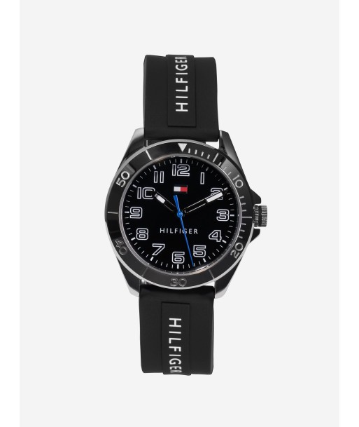 Tommy Hilfiger Boys Logo Strap Watch in Black in (34mm) pas cheres