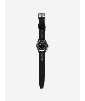 Tommy Hilfiger Boys Logo Strap Watch in Black in (34mm) pas cheres