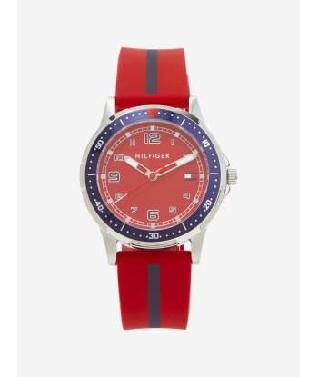 Tommy Hilfiger Boys Logo Strap watch in Red (34mm) Par le système avancé 