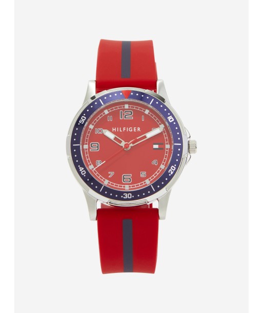 Tommy Hilfiger Boys Logo Strap watch in Red (34mm) Par le système avancé 