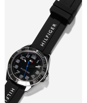 Tommy Hilfiger Boys Logo Strap Watch in Black in (34mm) pas cheres