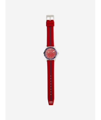 Tommy Hilfiger Boys Logo Strap watch in Red (34mm) Par le système avancé 